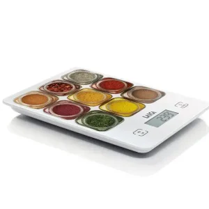 Popolare Laica KS1040 bilancia da cucina Multicolore, Bianco Superficie piana Rettangolo Bilancia da cucina elettronica