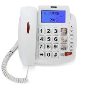 Non Perdere Brondi Bravo 90 Telefono analogico Identificatore di chiamata Bianco