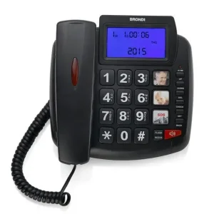 Brondi Bravo 90 Telefono analogico Identificatore di chiamata Nero Ultime Pezzi