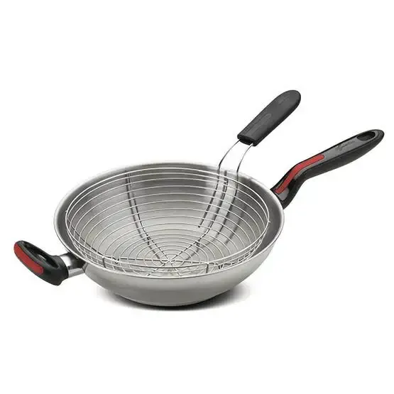 Lagostina Linea Rossa Wok acciaio Ø cm 28 Prezzo Ridotto