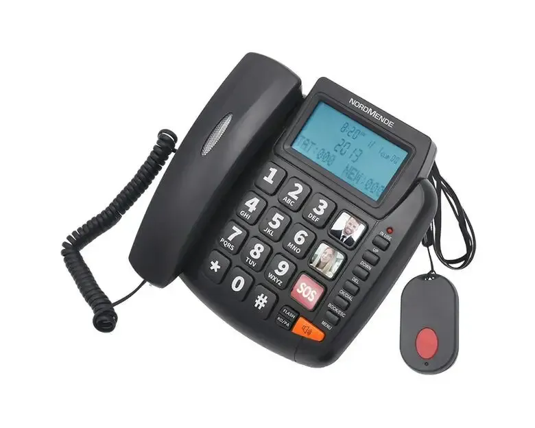Nuovo Arrivo Nordmende EASYHOME300SOS Telefono analogico Nero