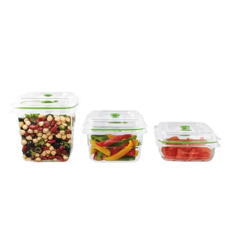 FoodSaver FFC020X-01 recipiente per cibo Rettangolare Scatola 1,8 L Trasparente 3 pz Nuovo Arrivo