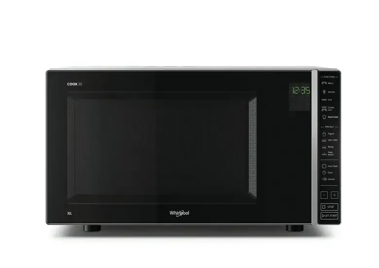 Spedizione Espresso Whirlpool MWP 303 SB Superficie piana Microonde combinato 30 L 900 W Nero, Argento