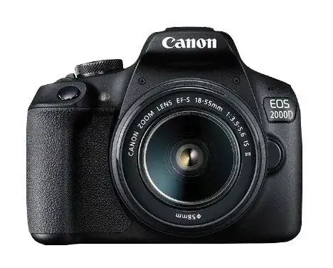 Subito Disponibile Canon EOS 2000D BK 18-55 IS II EU26 Kit fotocamere SLR 24,1 MP CMOS 6000 x 4000 Pixel Nero