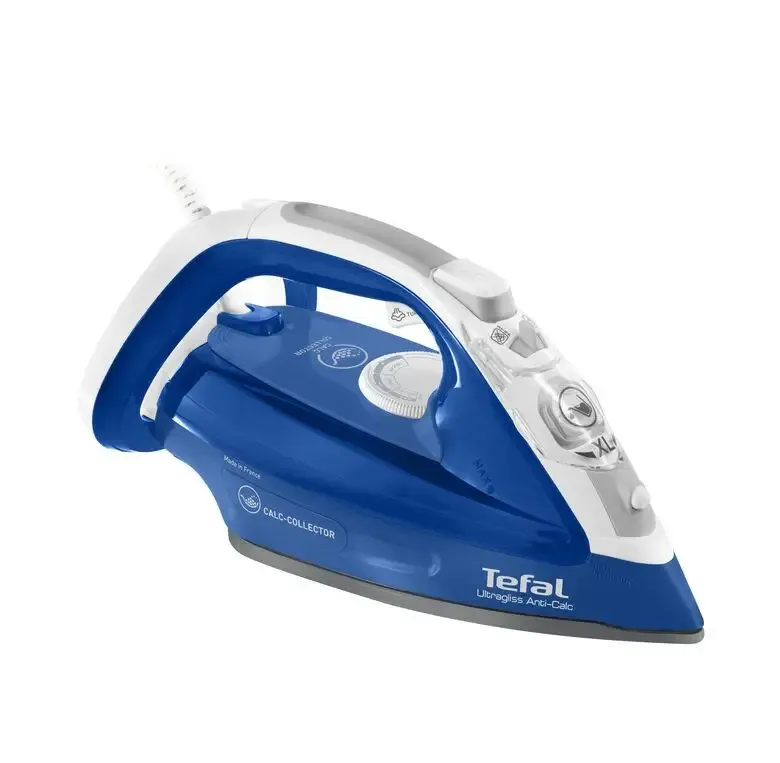 Spedito Oggi Tefal UltraGliss FV4964 ferro da stiro Ferro a vapore Durilium 2500 W Blu, Bianco