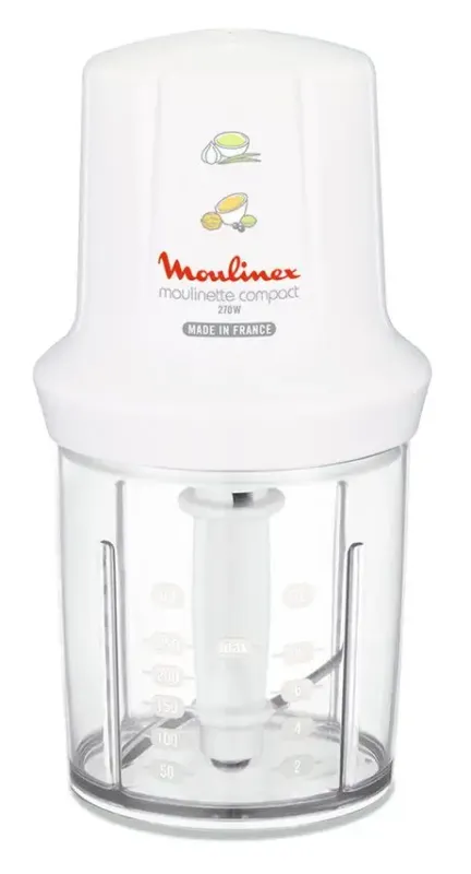 Moulinex DJ3001 Moulinette Compact, 270 W, 43 Decibel, plastica, Bianco Super Prezzo