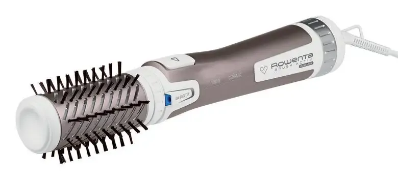 A Buon Prezzo Rowenta Brush Activ Premium Care CF9540 Spazzola Rotante e Asciugante per Volume, Doppio Generatore di Ioni, con Setole Naturali, 1000 W, Rosa Cannella/Bianco/Alluminio