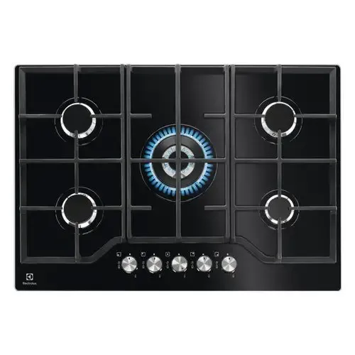Electrolux Piano cottura gas EGG7536K Nero griglie in Piattina smaltata Nuovo Arrivo