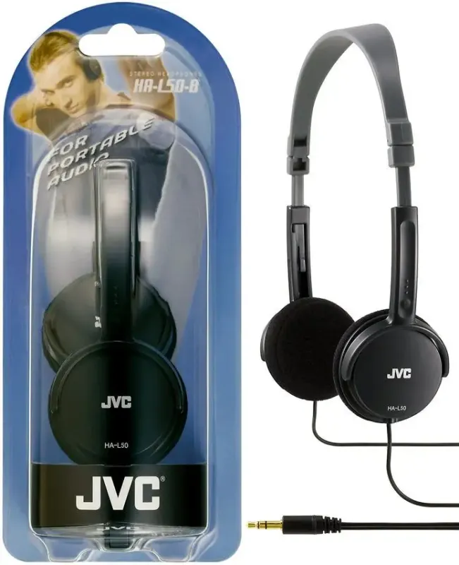 Nuovo Arrivo JVC HA-L50-B cuffia e auricolare Cablato Cuffie A Padiglione MUSICA Nero
