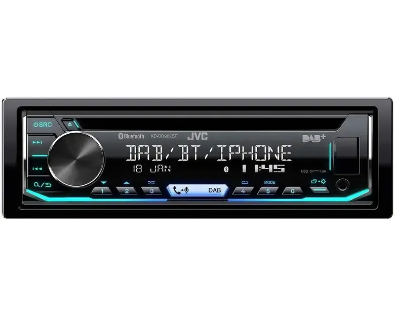 Spedizione Espresso JVC KD-DB902BT Nero 300 W Bluetooth