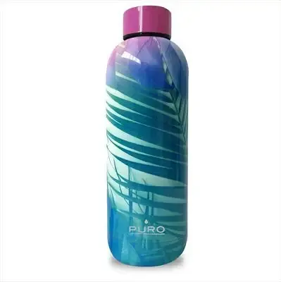 PURO WB500TROPDW2PNK borraccia Bicicletta, Fitness, Sport 500 ml Acciaio inossidabile Ultime Pezzi