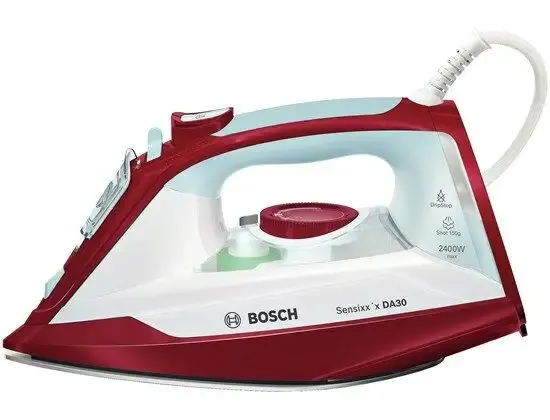 Occasione Imperdibile Bosch TDA3024010 ferro da stiro Ferro a vapore Piastra Ceranium Glissée 2400 W Rosso, Bianco