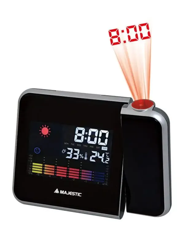 New Majestic WT-229 Sveglia digitale Nero Sconto