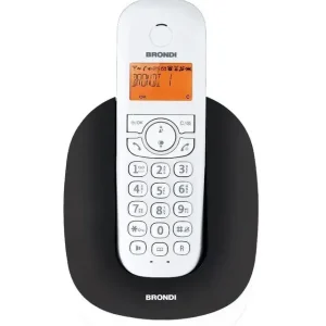 Spedito Oggi Brondi Manta DECT Telefono Cordless con Vivavoce Bianco
