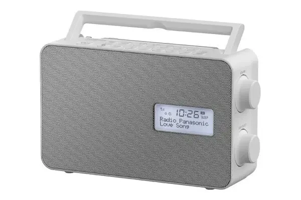 Di Tendenza Panasonic RF-D30BTEG, DAB+ Radio Portatile Digitale Grigio, Bianco
