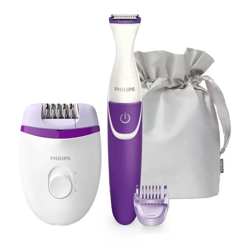 Philips Satinelle Essential Epilatore con filo compatto con rifinitore per la zona bikini. Promozione Esclusiva