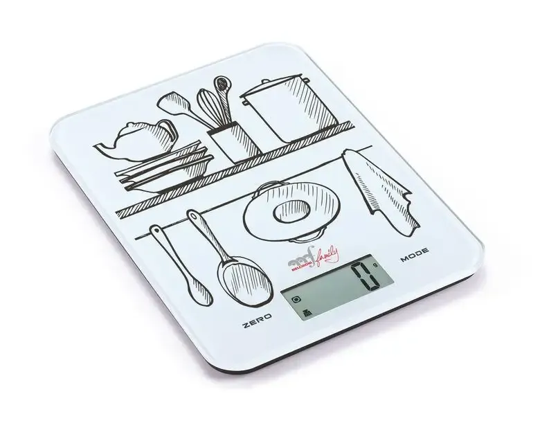 Melchioni Glass Bianco Superficie piana Rettangolo Bilancia da cucina elettronica Consegna Rapida