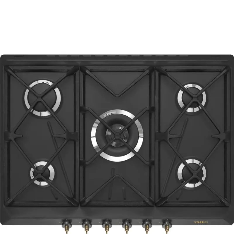 Smeg Coloniale SRV876AOGH piano cottura Antracite Da incasso 68.5 cm Gas 5 Fornello(i) Ultima Occasione