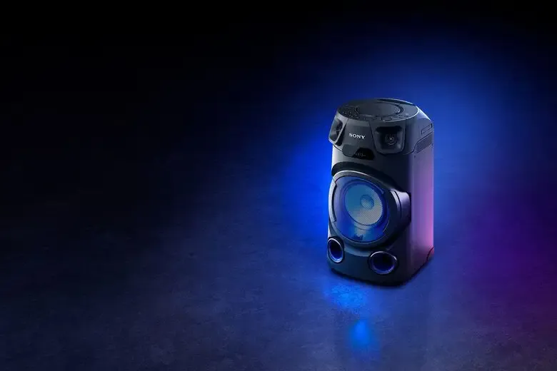 Sony MHC-V13 - Altoparlante Bluetooth All in One con JET BASS BOOSTER, Effetti Luminosi, Lettore CD, USB, Nero Professionale