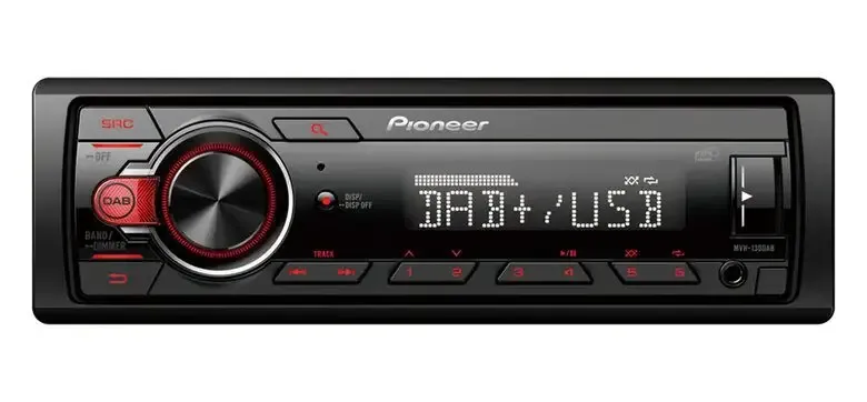 Professionale Pioneer MVH-130DAB Radio per auto multimediale Nero, Rosso 200 W