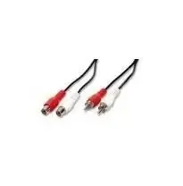 Compra Online nuovaVideosuono 2xRCA-2xRCA 1.5m M-F cavo audio 1,5 m Nero, Rosso, Bianco