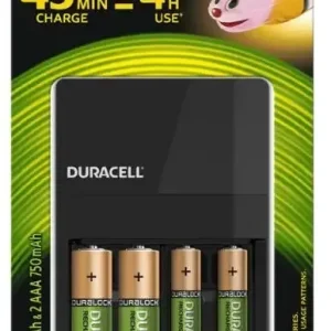 Duracell Caricabat Value CEF14 (45min) + 2xAA, 2xAAA Direttamente Dal Produttore
