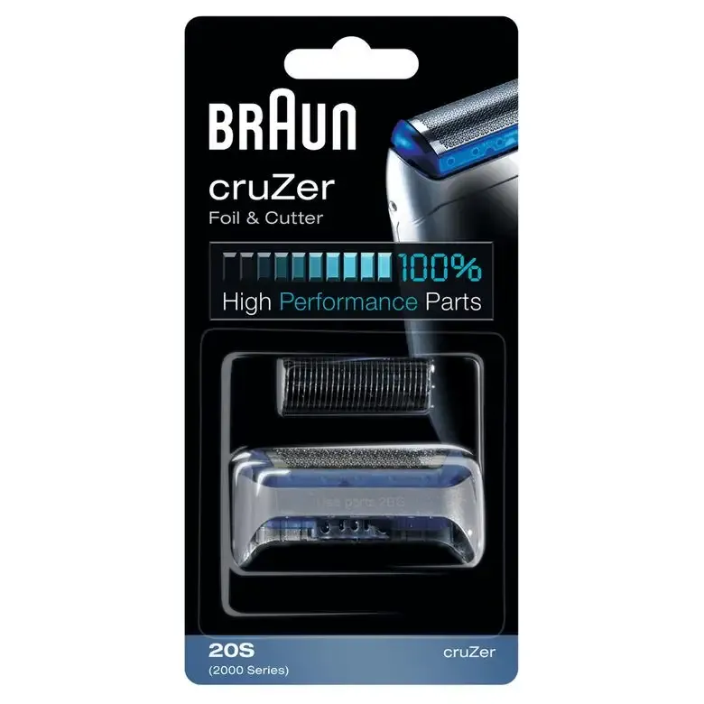 Affare Braun Testina Di Ricambio 20S Color Argento - Compatibile Con I Rasoi CruZer