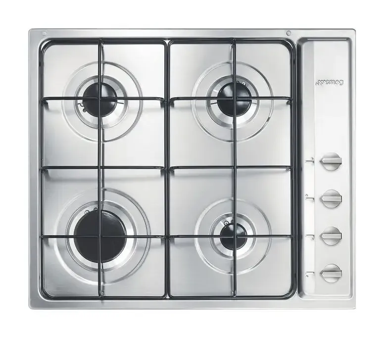 Smeg S64S piano cottura Acciaio inossidabile Da incasso Gas 4 Fornello(i) Super Prezzo