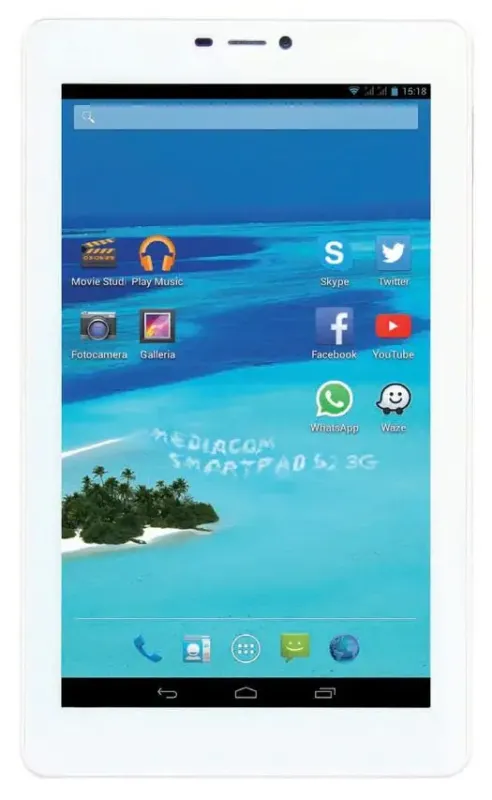 Spedizione Espresso Mediacom SmartPad S2 3G 8 GB 17,8 cm (7") 0,5 GB Android Bianco