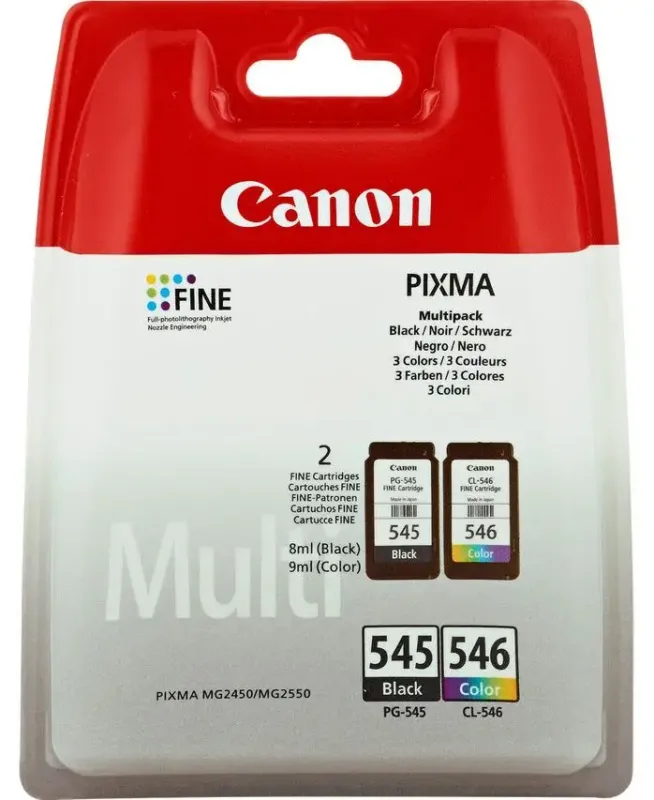 Vendita Finale Canon PG-545/CL-546 Multipack cartuccia d‘inchiostro 2 pz Originale Nero, Ciano, Magenta, Giallo