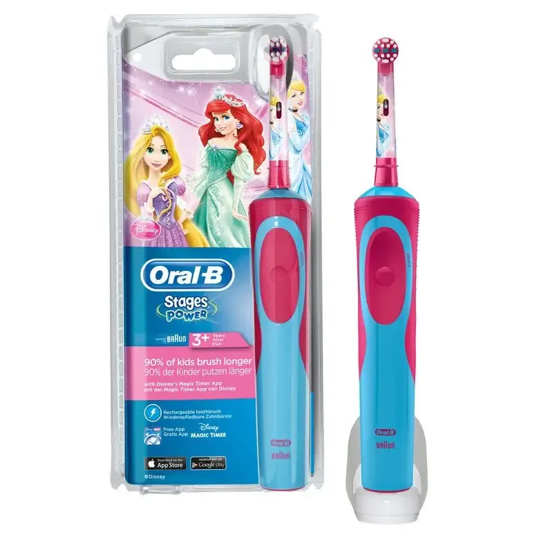 Oral-B 80268190 spazzolino elettrico Bambino Spazzolino rotante-oscillante Blu, Rosso Spedito Oggi