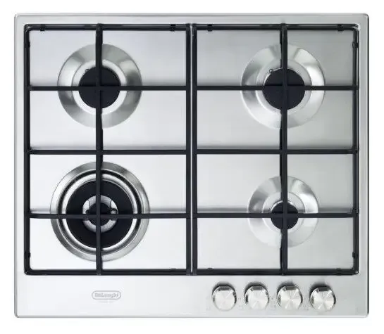 Consegna Rapida De’Longhi SLF 460 LX piano cottura Acciaio inossidabile Da incasso Gas 4 Fornello(i)