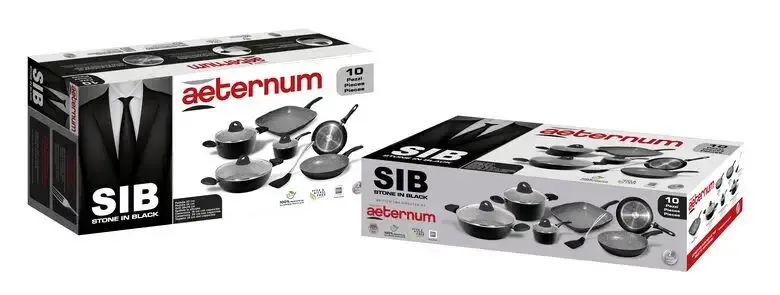 Aeternum Batteria 10 pezzi Stone in Black Occasione