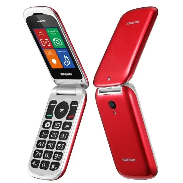 Brondi Stone+ 6,1 cm (2.4") Rosso Telefono cellulare basico Novità