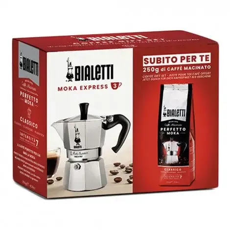 Vendita Finale Bialetti Caffettiera Moka Express 3 Tazze + Perfetto Moka Classico 250 G