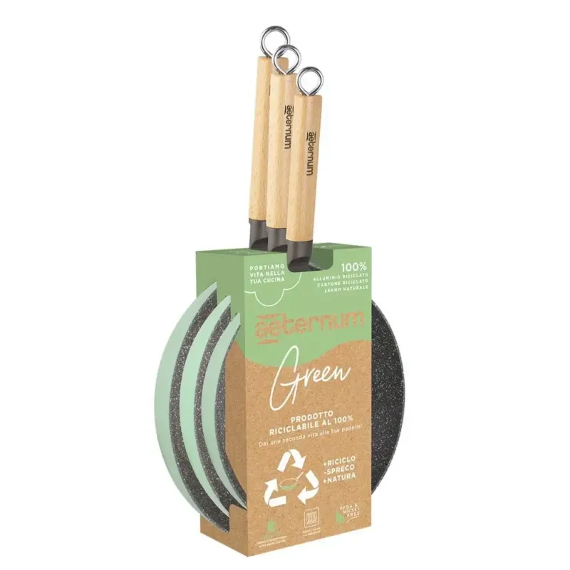 Prezzo Di Fabbrica Bialetti Set Tris Padelle Green Aeternum Y00AGD0400