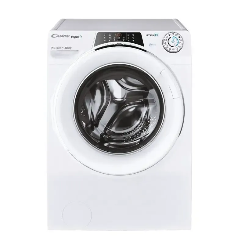 Reso Gratuito Candy RapidÓ RAPIDO‘ lavatrice Libera installazione Caricamento frontale 7 kg 1200 Giri/min A Bianco