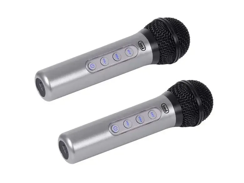 Trevi EM 415 R Nero, Argento Microfono per karaoke Ultimissimo Modello