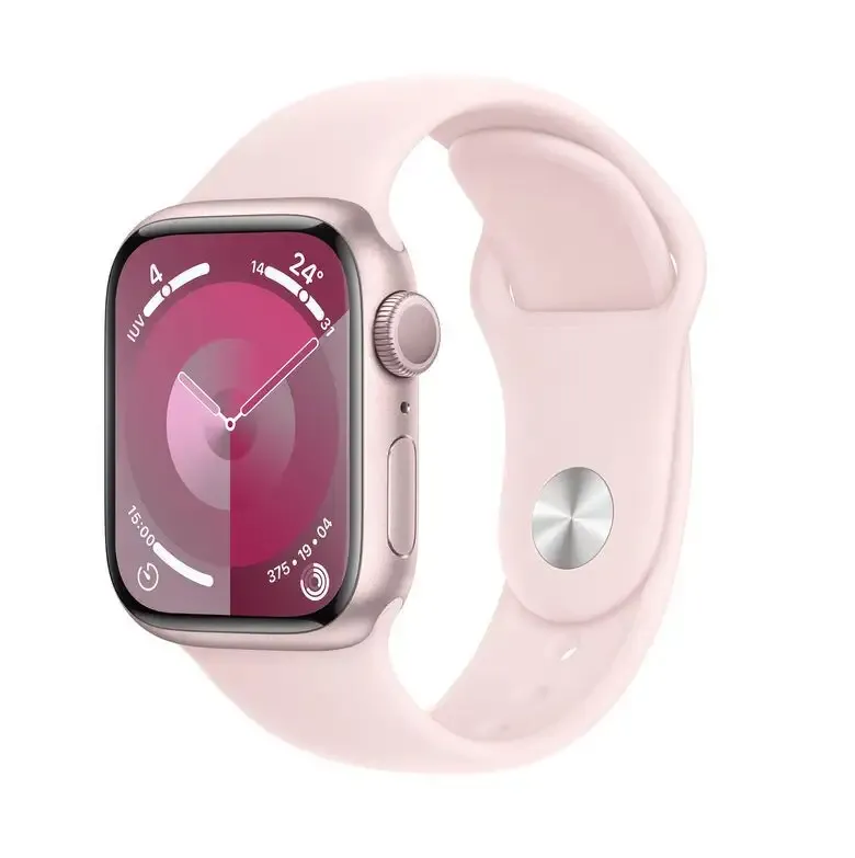 Apple Watch Series 9 GPS Cassa 41mm in Alluminio Rosa con Cinturino Sport Rosa Confetto - S/M Reso Gratuito
