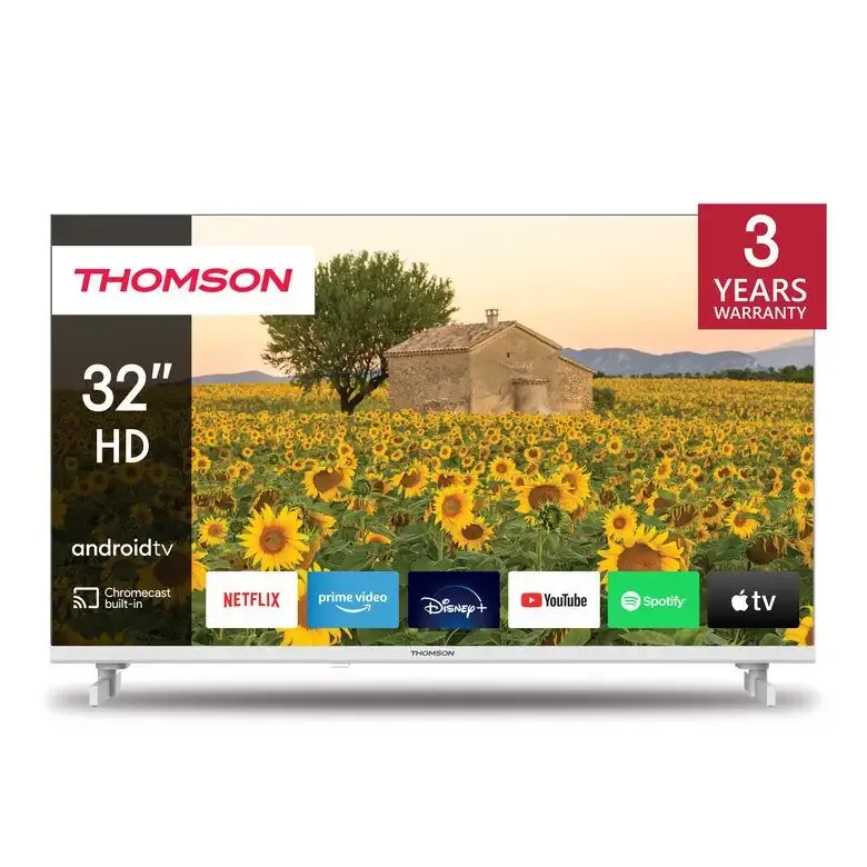 Thomson 32HA2S13W Televisione Smart TV 32 Pollici Led Frameless T2/c2s2 Android 11 Hd Wi-fi Bianco Ultimissimo Modello
