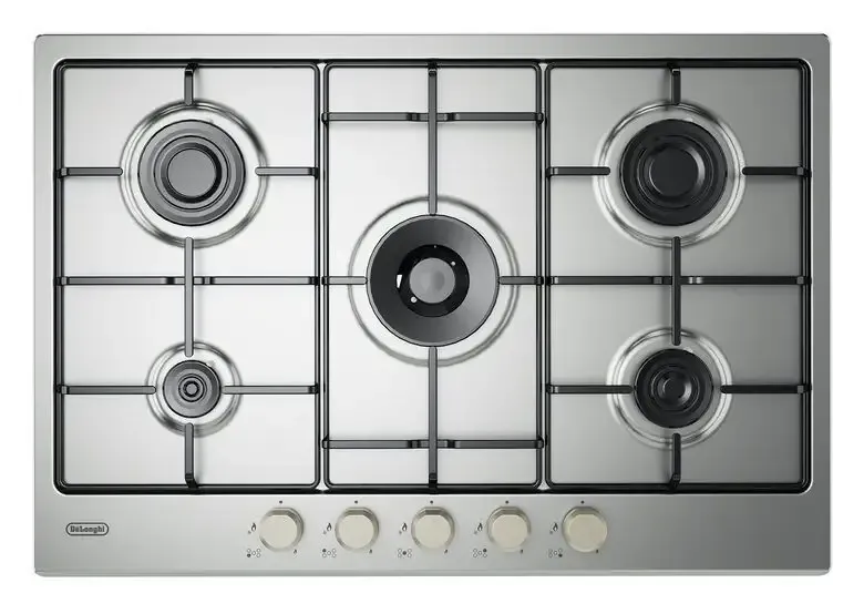 De Longhi Piano Cottura 5 Fuochi YLG 75 F 75cm Inox Direttamente Dal Produttore