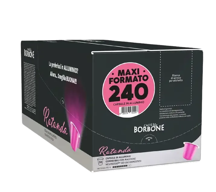 Ultimissimo Modello Borbone Caffè Rotonda 240 Capsule per Nespresso