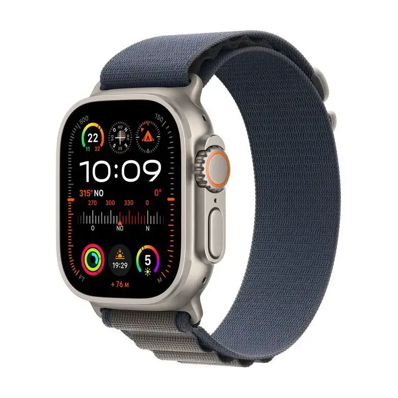 Esclusivo Apple Watch Ultra 2 GPS + Cellular, Cassa 49m in Titanio con Blu Alpine Loop - Medium