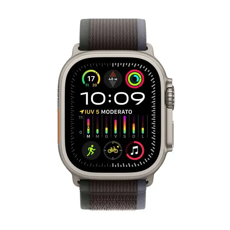 Più Venduto Apple Watch Ultra 2 GPS + Cellular, Cassa 49m in Titanio con Blu/Nero Trail Loop - M/L