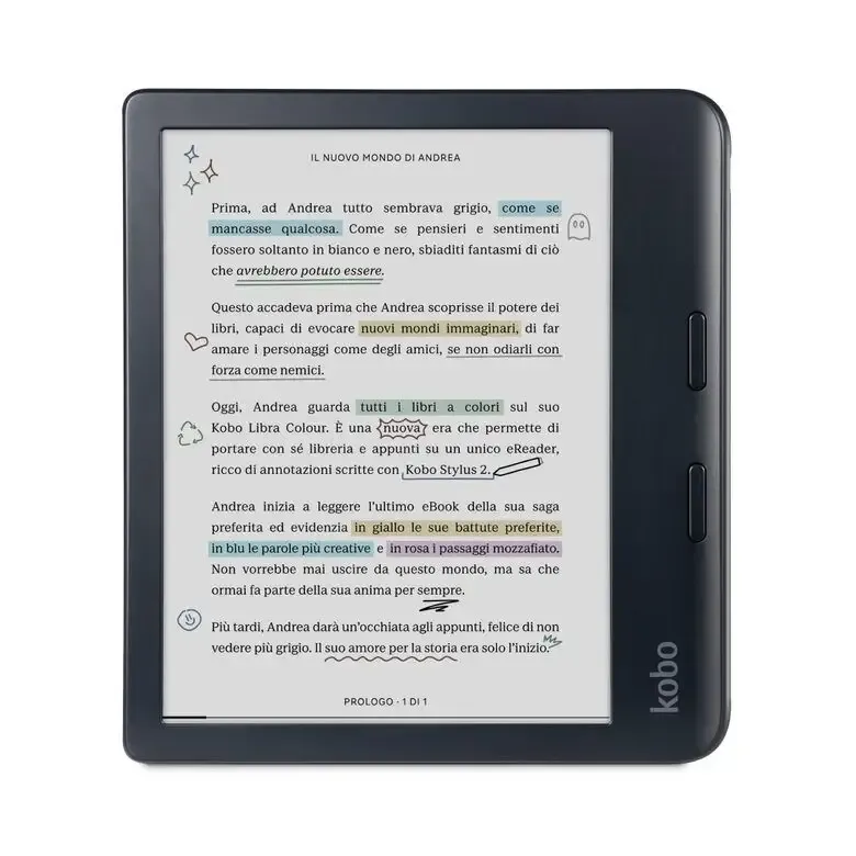Spedizione Espresso Rakuten Kobo Libra Colour lettore e-book Touch screen 32 GB Wi-Fi Nero