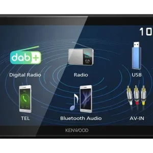 Bestseller Kenwood Electronics DMX129DAB Ricevitore multimediale per auto Nero 64 W Bluetooth