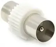 Nuova Video Suono Adattatore 9/27 2 Prese Antenna Maschio Maschio Bianco Offerta Lampo
