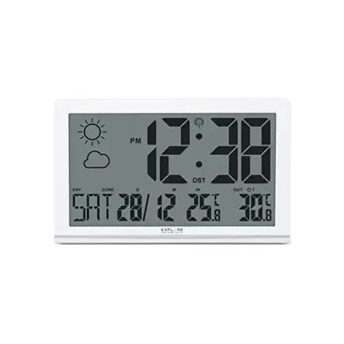 Explore Scientific RDC8001 Orologio da Parete Jumbo Radio-Controllato Ultimissimo Modello