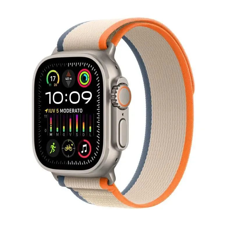 Apple Watch Ultra 2 GPS + Cellular, Cassa 49m in Titanio con Arancione/Beige Trail Loop - M/L Ultime Pezzi
