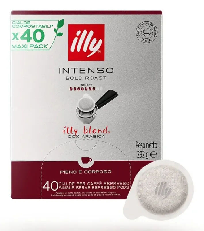 Illy Intenso Cialde caffè Medium-dark roast 40 pz Spedito Oggi